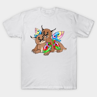 Caracal kittens with wings T-Shirt